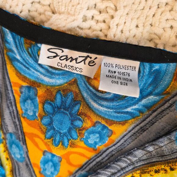 VTG Sante Classics Mumu Women's‎ Leopard Chain Print Kaftan Dress One Size Multi - Picture 2 of 2